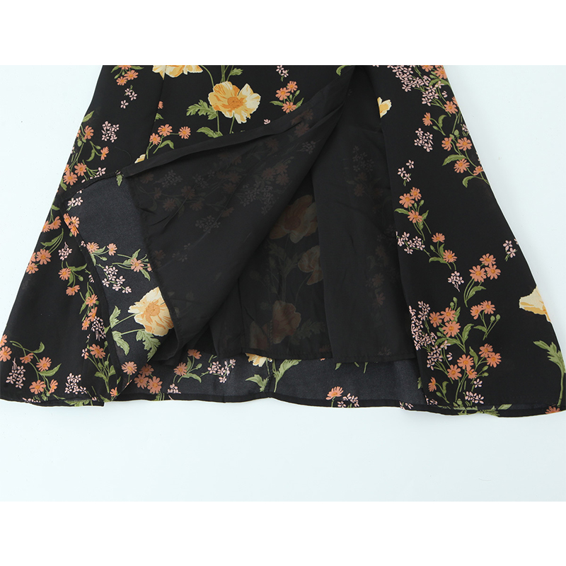 YENKYE 프랑스 스타일 빈티지 꽃 프린트 슬링 드레 - French Vintage Floral Midi Dress 리뷰 및 가격